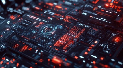 Poster - abstract digital interface