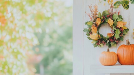 Poster - Cozy Autumn Decor - Thanksgiving and Halloween Celebration at Home