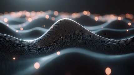 Poster - Abstract Digital Wave Background Subtle Blur Background with Space for Custom Text