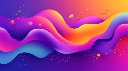 Fototapete - Colorful Abstract Waves in Fluid Motion