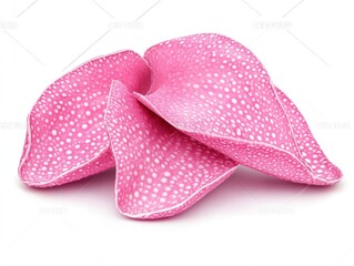 Poster - Three pink petal-like shapes with a textured surface, resembling decorative elements.