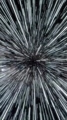 Wall Mural - Vertical Shot of Entering Hyperspace and Traveling at Warp Speed in the Depths of Outer Space