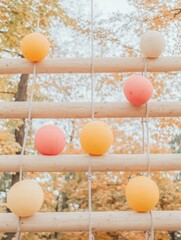 Canvas Print - Vibrant Autumn Fair with Balloons and Festive Scenery - Perfect for Halloween or Thanksgiving Celebrations