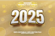 © Dhm - 2025 New  year Golden editable text effect in new modern trend style
