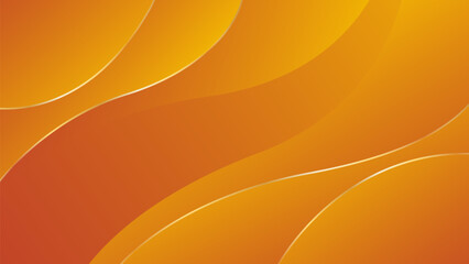 Abstract orange luxury background with gold lines. Elegant wave modern wallpaper. Template banner background for sales, ads, events, awards, web, pages, and others