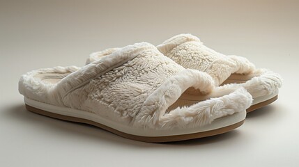 Cozy Fluffy White Slippers for Indoor Comfort