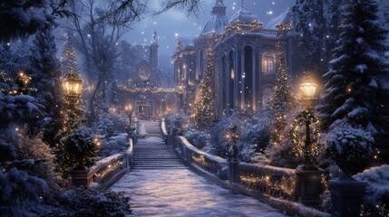 An elegant christmas scene concepts