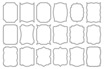 Aufkleber - A set of simple vintage style frames