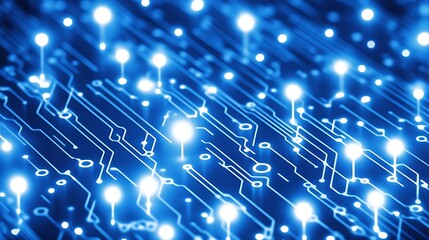 Poster - Abstract Circuit Board Background Clean Blank Canvas with Empty Space for Designs