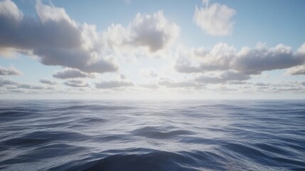 cinematic calm weather on sea or ocean with clouds