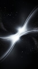 Wall Mural - Glowing white light rays swirling in space