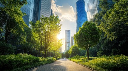 Poster - Urban sustainability focuses on creating cities that are resilient, inclusive, and eco-friendly.