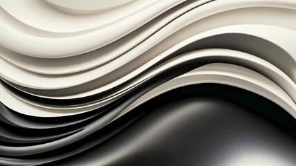 Poster - Elegant abstract three dimensional waving shapes