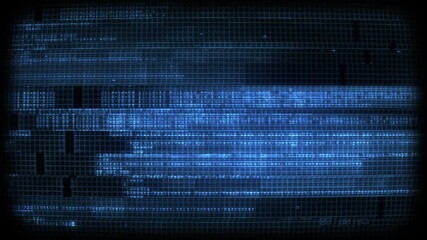 Wall Mural - A looping digital style screen background with data glitch and interference effects.
