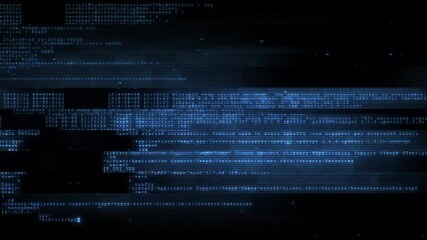 Wall Mural - A looping style screen background with data glitch and interference effects.
