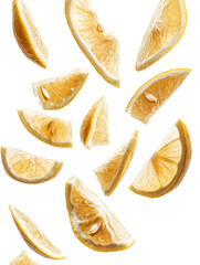 Aufkleber - floating slices of lemon isolated PNG