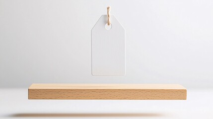 Poster - A minimalist view of a price tag and value icon on opposite sides of a balance scale, showing cost versus value perception. Clean design with ample copy space.