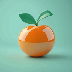 Vibrant Citrus Delight: A Playful and Minimalist Orange Fruit Sculpture