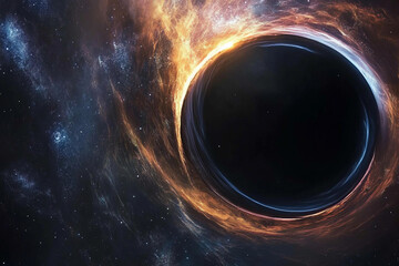 Aufkleber - Exploring a black hole surrounded by swirling cosmic gas