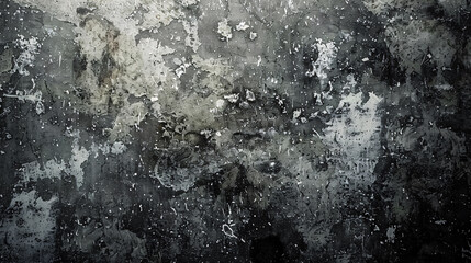 Poster - Old wall texture with dark black-gray cement, abstract grey color design with a light white gradient background.