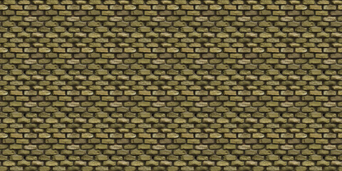 Poster - olive green brick texture: close-up of muted olive-green bricks with earthy undertones and rough texture, giving an organic, rustic appeal perfect for nature-inspired decor