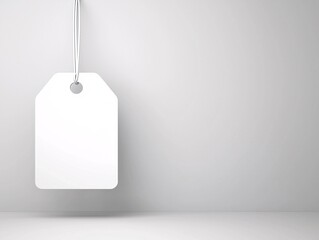 Poster - A price tag and a value symbol shown together on a blank background, highlighting the importance of cost-benefit balance with lots of space for text.