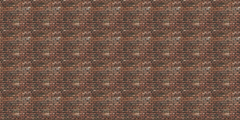 Wall Mural - Weathered Brick Texture: Old, weathered bricks with rough surfaces, faded red and brown tones, and worn mortar lines, adding a vintage, urban aesthetic