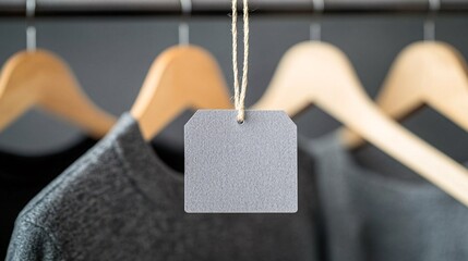 Poster - A shopper carefully examines a price tag on an item in a store, symbolizing the balance between value and cost perception. The image has ample copy space on a clean background for text.