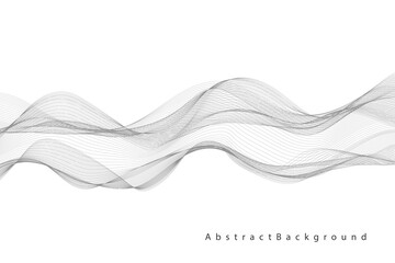 Wall Mural - abstract wavy line art background.