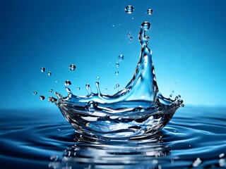 Water, water droplets, air bubbles, water crown, water surface, water surface tension, water waves,