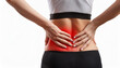 © 3D PIXEL - Woman Suffering From Back Pain Holds Lower Back