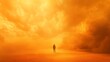 © Korawan - A man is walking in a desert
