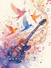 music background with guitar