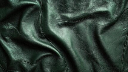 Poster - Green leather texture background