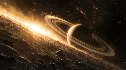 Poster - Incredible images of Saturn Highlighting the colorful rings and colorful atmospheric phenomena.