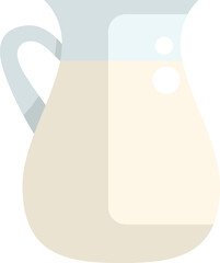 Sticker - Glass pitcher holding fresh milk, perfect for depicting breakfast beverages, dairy products, or healthy lifestyles