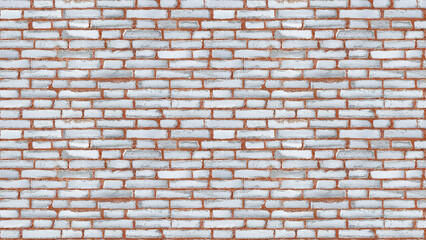 Wall Mural - whitewashed brick texture: close-up of red bricks with a whitewashed finish, softened by a pale coating that gives a light, airy look perfect for coastal or shabby chic designs