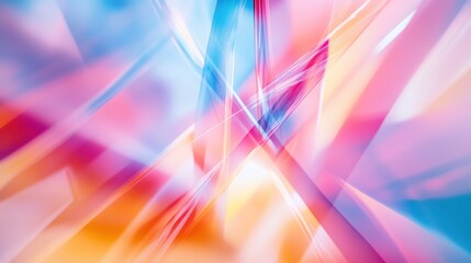 Poster - blur, featuring a kaleidoscope of colors in soft focus. The blurred lines and shapes create a dreamy effect that contrasts with the simplicity of the white background,