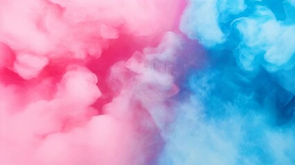 Poster - A stunning display of pink and blue smoke swirling together forms an artistic and colorful backdrop for creative projects