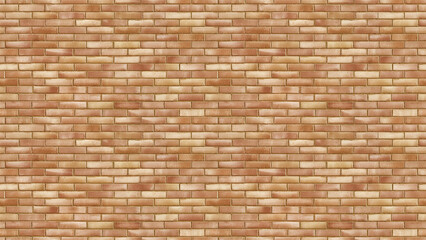 Poster - golden beige brick texture: close-up of bricks in warm, golden-beige tones with subtle variations in color and a smooth finish, giving a classic and welcoming look