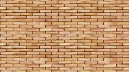 Poster - golden beige brick texture: close-up of bricks in warm, golden-beige tones with subtle variations in color and a smooth finish, giving a classic and welcoming look