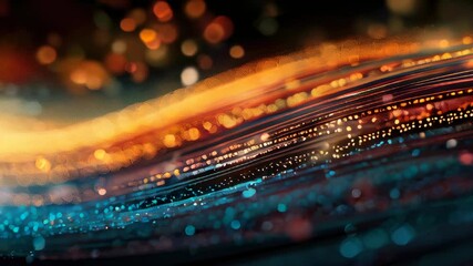 Poster - Colorful light trails weave through darkness, creating a captivating visual spectacle of vibrant energy
