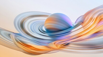 Poster - Saturn amazing phenomenon colorful and powerful swirling clouds