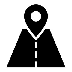 Fototapete - road location icon