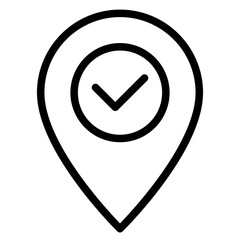Fototapete - location with checkmark icon