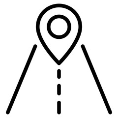 Fototapete - road location icon