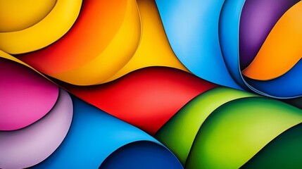 Aufkleber - colorful piece of art with a rainbow of colors. colors are vibrant, creating sense of energy. piece 