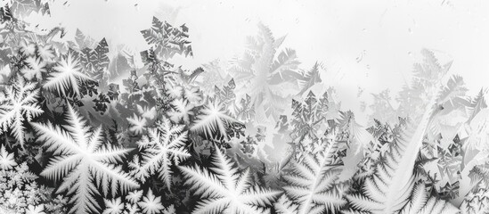 Poster - Frosty Drawing On The Window Close Up In Winter