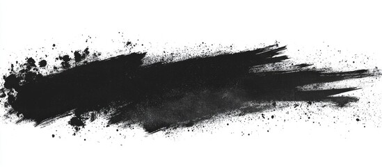 Poster - Black Color Dirty Stroke With Copy Space