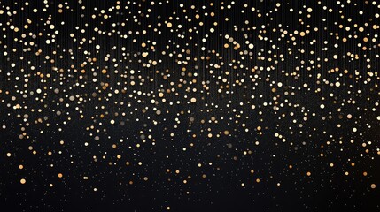 Poster - A black and gold backdrop featuring numerous tiny gold dots